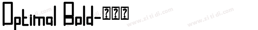 Optimal Bold字体转换